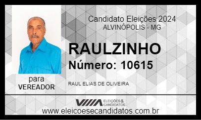 Candidato RAULZINHO 2024 - ALVINÓPOLIS - Eleições