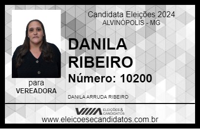 Candidato DANILA RIBEIRO 2024 - ALVINÓPOLIS - Eleições