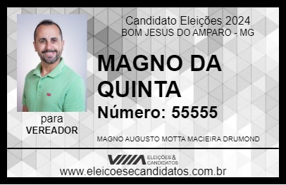 Candidato MAGNO DA QUINTA 2024 - BOM JESUS DO AMPARO - Eleições