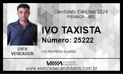 Candidato IVO TAXISTA 2024 - PIRANGA - Eleições