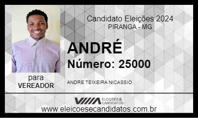 Candidato ANDRÉ 2024 - PIRANGA - Eleições