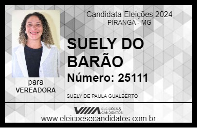 Candidato SUELY DO BARÃO 2024 - PIRANGA - Eleições