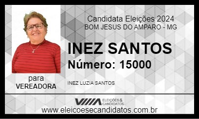 Candidato INEZ SANTOS 2024 - BOM JESUS DO AMPARO - Eleições