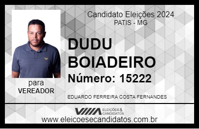 Candidato DUDU BOIADEIRO 2024 - PATIS - Eleições