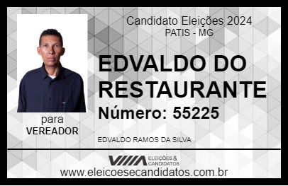 Candidato EDVALDO DO RESTAURANTE 2024 - PATIS - Eleições