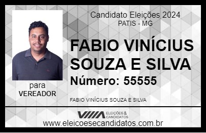 Candidato FABIO VINÍCIUS SOUZA E SILVA 2024 - PATIS - Eleições