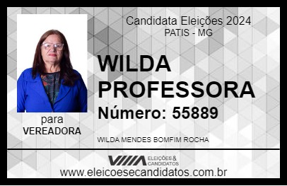 Candidato WILDA PROFESSORA 2024 - PATIS - Eleições