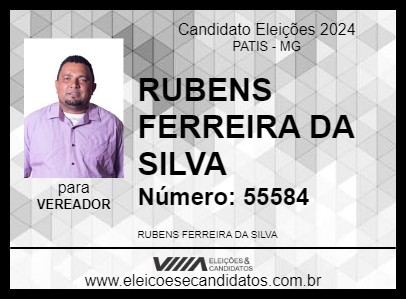 Candidato RUBENS FERREIRA DA SILVA 2024 - PATIS - Eleições