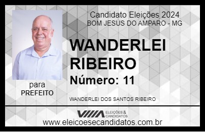 Candidato WANDERLEI RIBEIRO 2024 - BOM JESUS DO AMPARO - Eleições