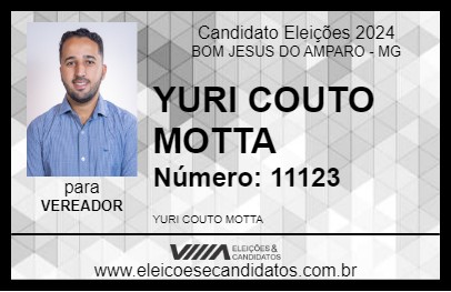 Candidato YURI COUTO MOTTA 2024 - BOM JESUS DO AMPARO - Eleições