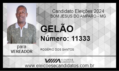 Candidato GELÃO 2024 - BOM JESUS DO AMPARO - Eleições