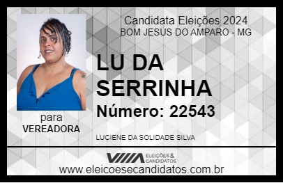 Candidato LU DA SERRINHA 2024 - BOM JESUS DO AMPARO - Eleições