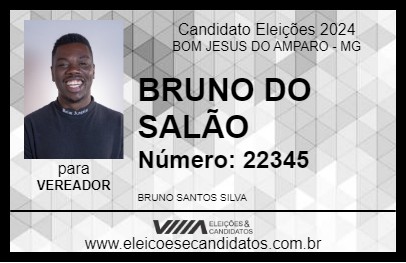 Candidato BRUNO DO SALÃO 2024 - BOM JESUS DO AMPARO - Eleições