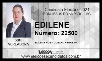 Candidato EDILENE 2024 - BOM JESUS DO AMPARO - Eleições