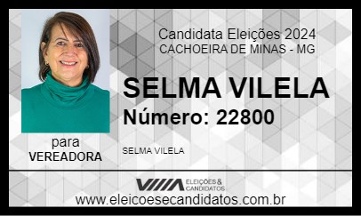 Candidato SELMA VILELA 2024 - CACHOEIRA DE MINAS - Eleições