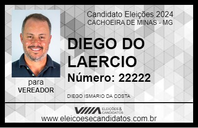 Candidato DIEGO DO LAERCIO 2024 - CACHOEIRA DE MINAS - Eleições