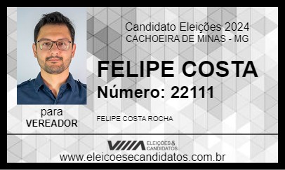 Candidato FELIPE COSTA 2024 - CACHOEIRA DE MINAS - Eleições