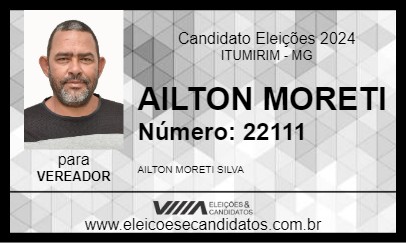 Candidato AILTON MORETI 2024 - ITUMIRIM - Eleições