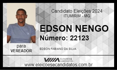 Candidato EDSON NENGO 2024 - ITUMIRIM - Eleições