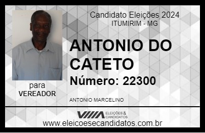 Candidato ANTONIO DO CATETO 2024 - ITUMIRIM - Eleições