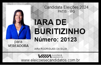 Candidato IARA DE BURITIZINHO 2024 - PATIS - Eleições