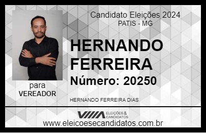 Candidato HERNANDO FERREIRA 2024 - PATIS - Eleições