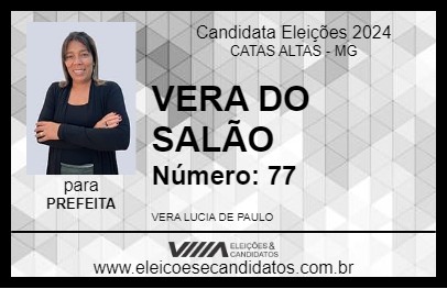 Candidato VERA DO SALÃO 2024 - CATAS ALTAS - Eleições