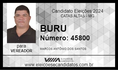 Candidato BURU 2024 - CATAS ALTAS - Eleições