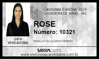 Candidato ROSE 2024 - CACHOEIRA DE MINAS - Eleições