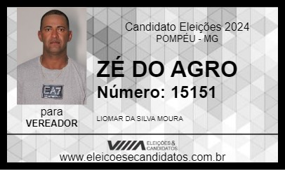 Candidato ZÉ DO AGRO 2024 - POMPÉU - Eleições