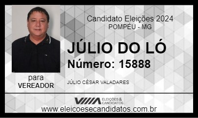 Candidato JÚLIO DO LÓ 2024 - POMPÉU - Eleições