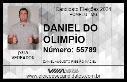 Candidato DANIEL DO OLIMPÍO 2024 - POMPÉU - Eleições