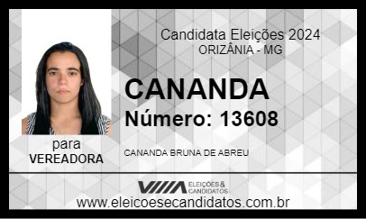 Candidato CANANDA 2024 - ORIZÂNIA - Eleições