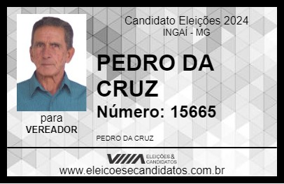 Candidato PEDRO DA CRUZ 2024 - INGAÍ - Eleições