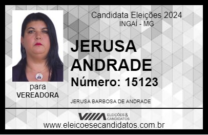 Candidato JERUSA ANDRADE 2024 - INGAÍ - Eleições