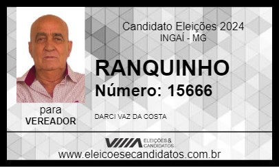 Candidato RANQUINHO 2024 - INGAÍ - Eleições