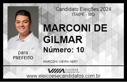 Candidato MARCONI DE GILMAR 2024 - ITAIPÉ - Eleições