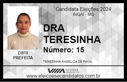 Candidato DRA TERESINHA 2024 - INGAÍ - Eleições