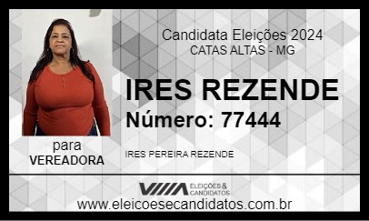 Candidato IRES REZENDE 2024 - CATAS ALTAS - Eleições