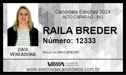 Candidato RAILA BREDER 2024 - ALTO CAPARAÓ - Eleições