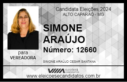 Candidato SIMONE ARAÚJO 2024 - ALTO CAPARAÓ - Eleições