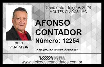 Candidato AFONSO CONTADOR 2024 - MONTES CLAROS - Eleições