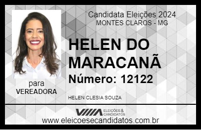 Candidato HELEN DO MARACANÃ 2024 - MONTES CLAROS - Eleições