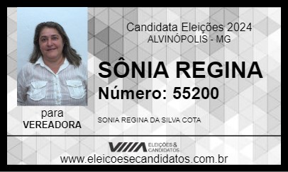 Candidato SÔNIA REGINA  2024 - ALVINÓPOLIS - Eleições