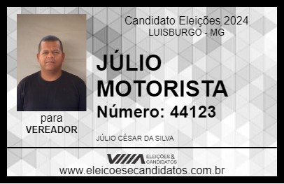 Candidato JÚLIO MOTORISTA 2024 - LUISBURGO - Eleições