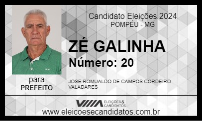 Candidato ZÉ GALINHA 2024 - POMPÉU - Eleições