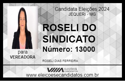 Candidato ROSELI DO SINDICATO 2024 - JEQUERI - Eleições