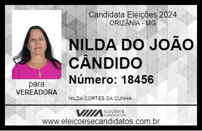 Candidato NILDA DO JOÃO CÂNDIDO 2024 - ORIZÂNIA - Eleições