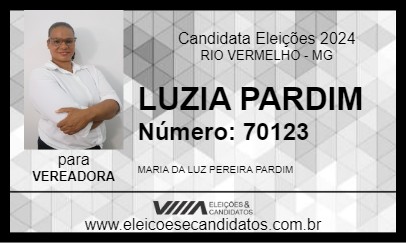 Candidato LUZIA PARDIM 2024 - RIO VERMELHO - Eleições