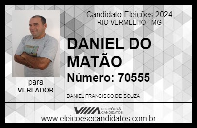 Candidato DANIEL DO MATÃO 2024 - RIO VERMELHO - Eleições